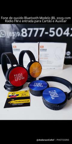 Fone de ouvido Bluetooth Modelo JBL  com FM, Cartão e