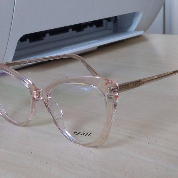 armação de óculos de grau feminino miu miu mm1268