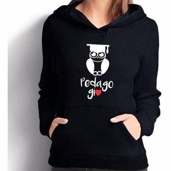 blusa moletom canguru pedagogia unissex , a melhor !!!