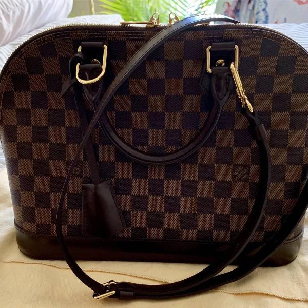 bolsa alma louis vuitton damier autentica