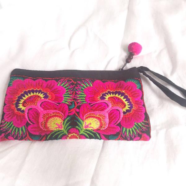 bolsa carteira boho colorida