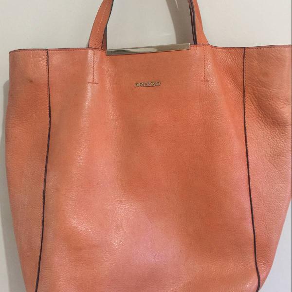 bolsa couro arezzo