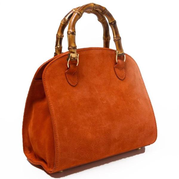 bolsa le lis blanc italiana couro laranja feminino