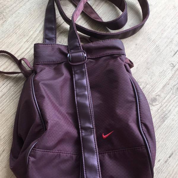 bolsa nike pequena tecido nylon roxo