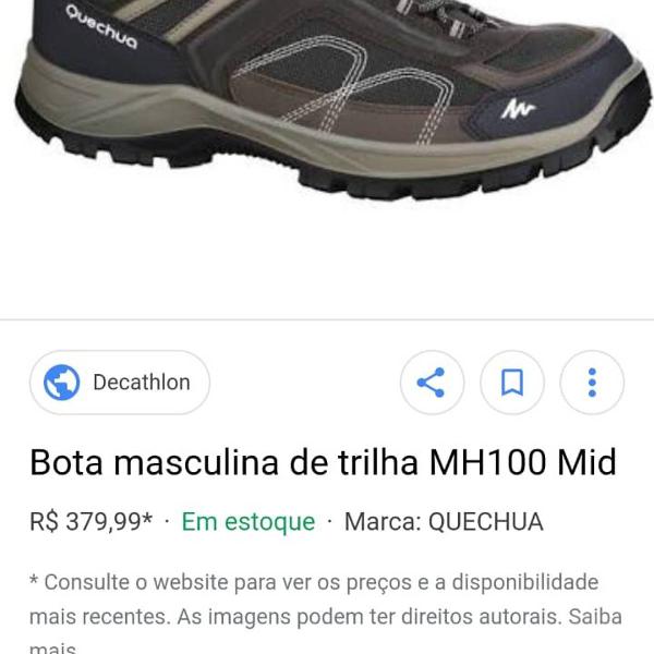 bota de alta resistência ( quechua )