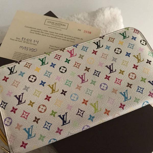 carteira louis vuitton multicolore