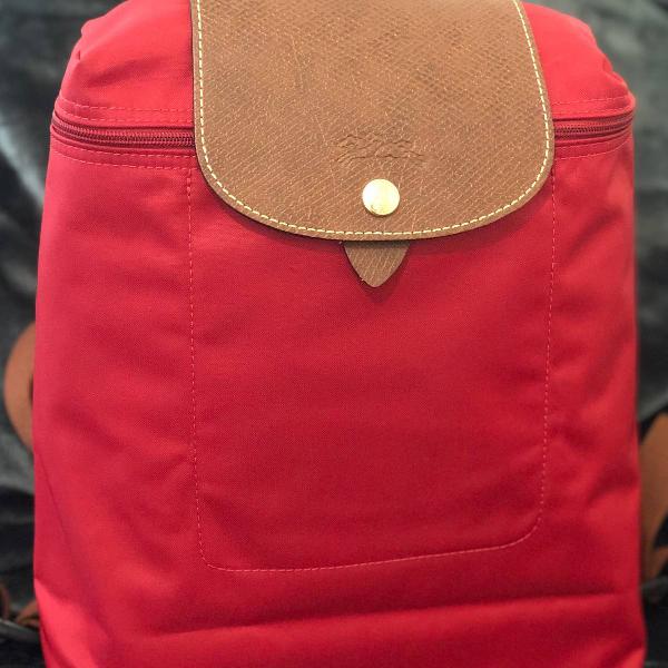 longchamp mochila vermelha