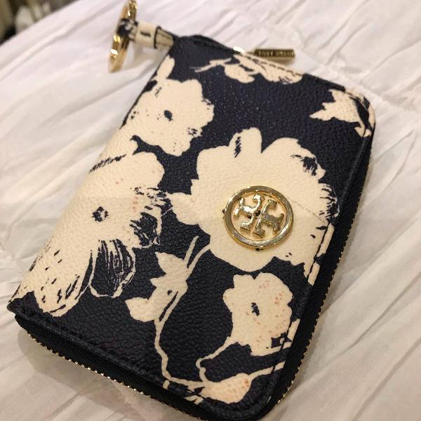 porta cartão e chave tory burch