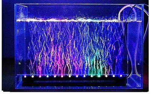 Cortina De Bolhas Luminosa Aquários Bi-volt Leds Cores 46cm