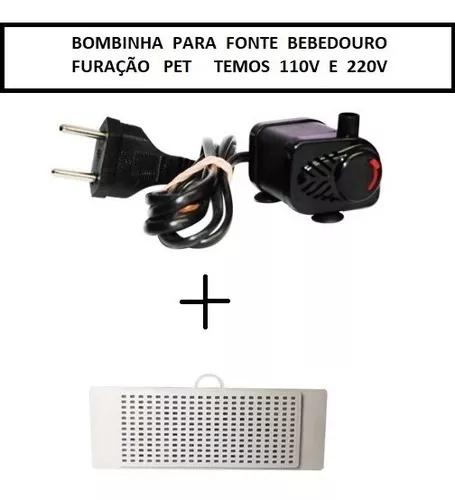 Refil Bomba Bombinha + Filtro Fonte Bebedouro Furacão Pet