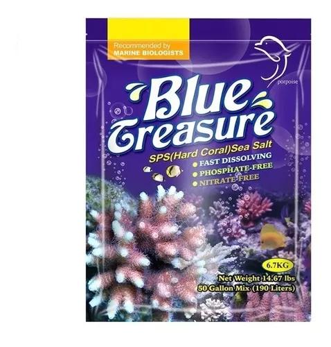 Sal Blue Treasure Sps 6,7kg Corais Duros Marinho Reef Corais