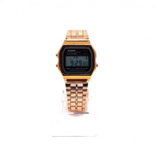 relógio digital casio bronze