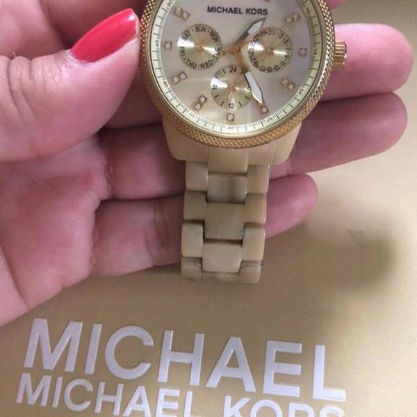 relógio madrepérola michael kors