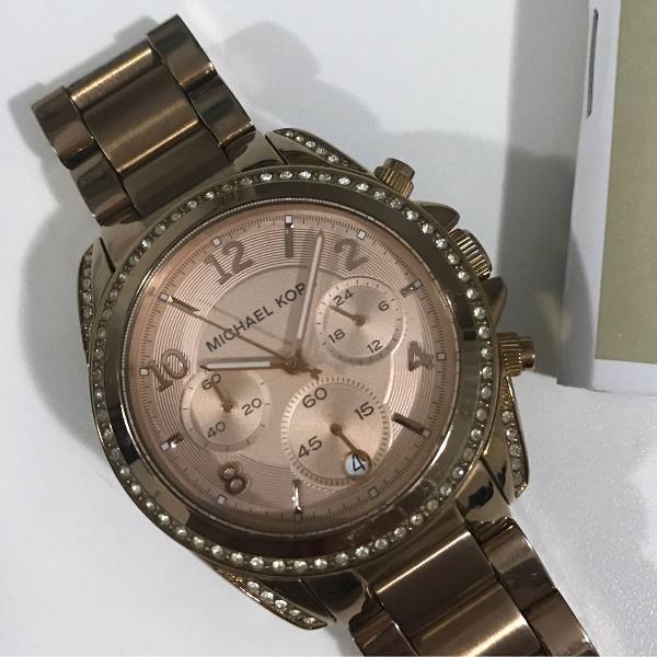 relógio rose gold michael kors