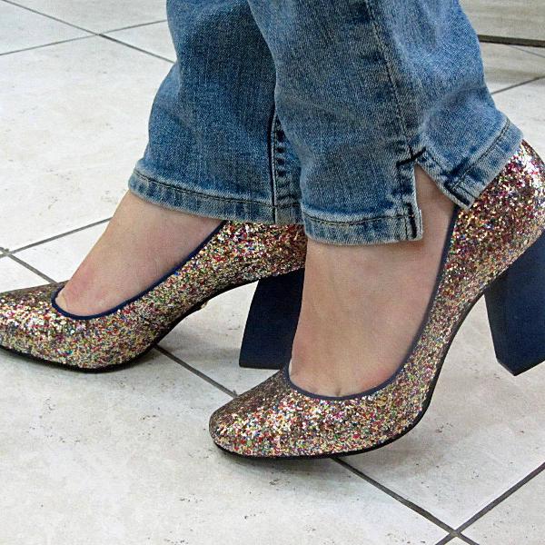 scarpin glitter carrano