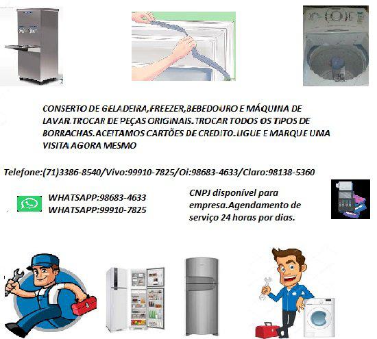 100% Refrigeração conserto de geladeira,freezer e etc...