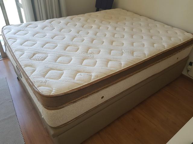 Cama Box + Colchão Casal (Marca Simmons)