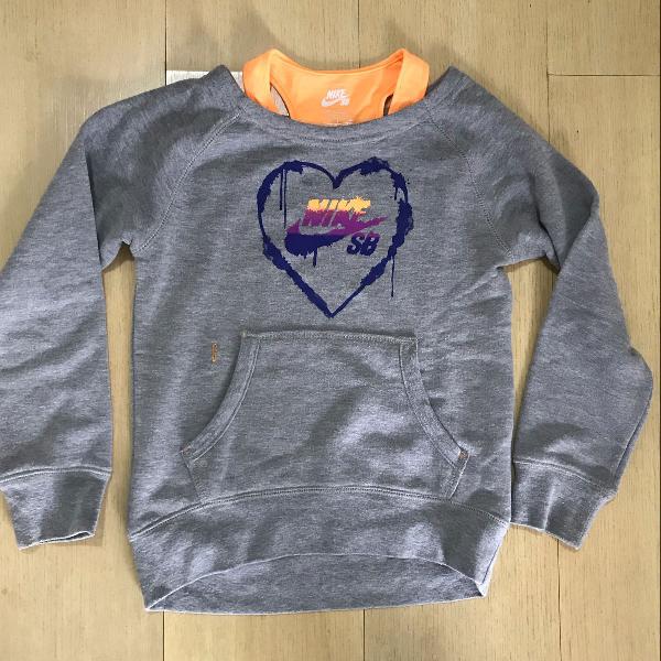 blusa moletom infantil nike