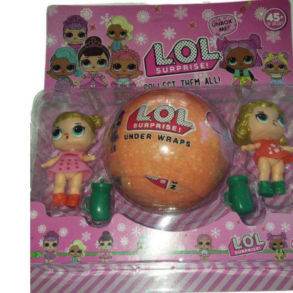 boneca lol kit bola surpresa e 2 bonecas