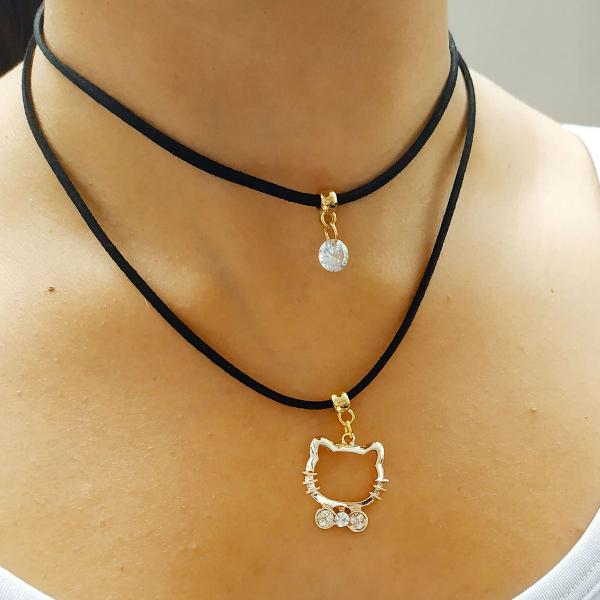 choker hello kitty gatinha