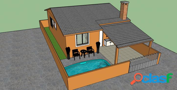 Casa nova c/ 76m², com piscina. Entrega em outubro/2018