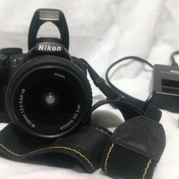 Câmera Profissional Nikon D3100 + lente + bateria +