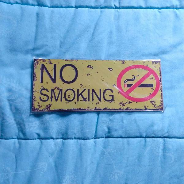 Placa em MDF Não Fume