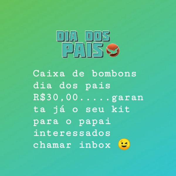 caixa de bombons dia dos pais