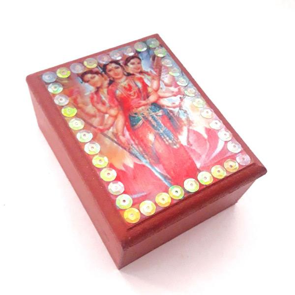 caixa de incenso lakshmi de madeira