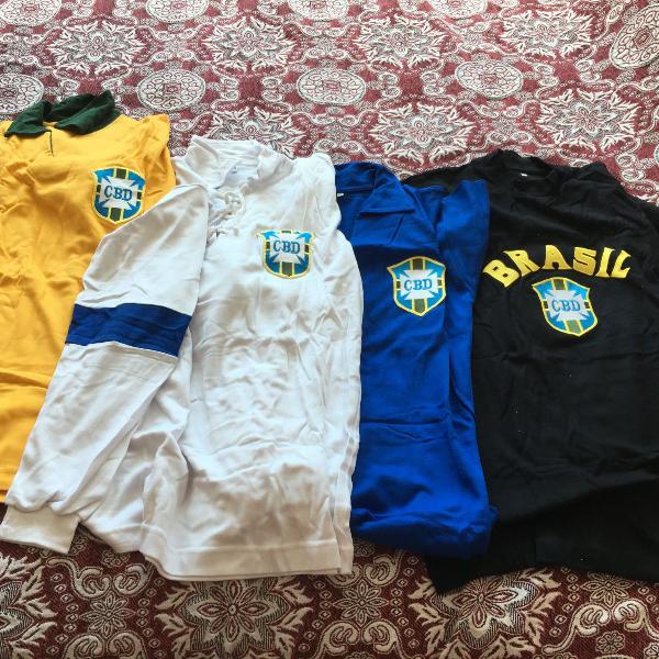 camisas retro seleção brasileira de futebol cbd