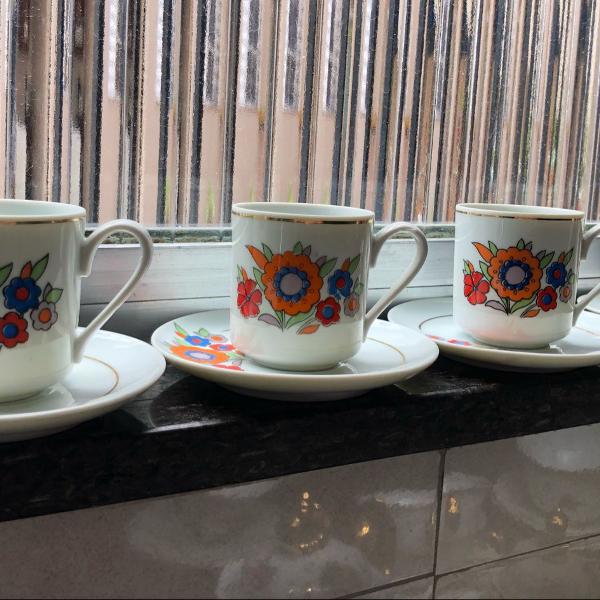 conjunto para café em porcelana