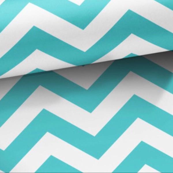 papel de parede adesivo chevron turquesa