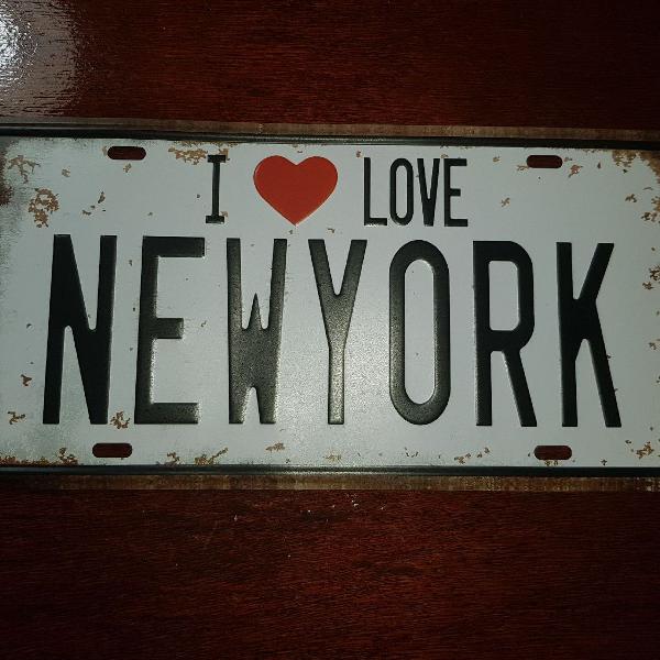 placa decorativa "i love new york"