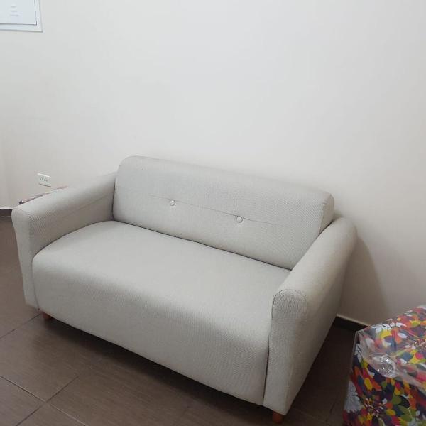 poltrona/sofa cinza claro 2 lugares - novo!