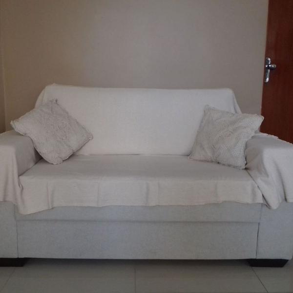 sofá 2 lugares compacto - minimalista/natural/