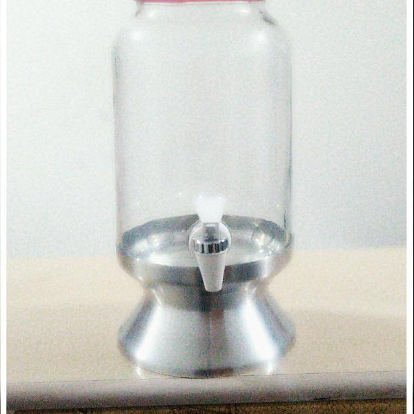 suqueira de vidro com.base de aluminio