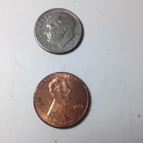 2 moedas dollar one dime 1981 e one cent 2015 r$31