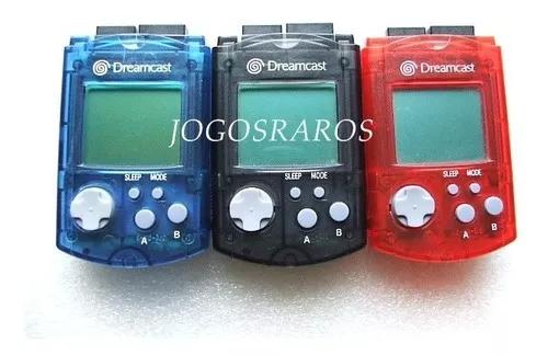 Dreamcast: Vmu Nas Cores Preto Ou Azul Ou Vermelho Originais