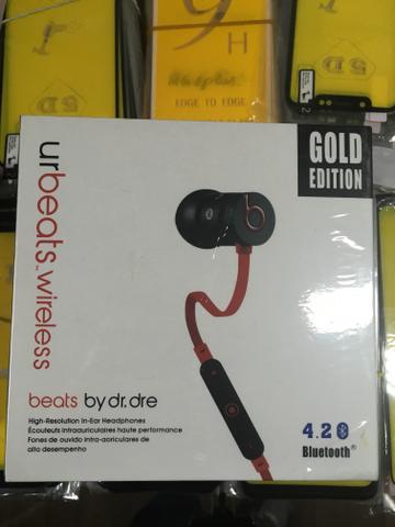 Fone De Ouvido Beats Bluetooth 4.2 Gold Wireless Microfone