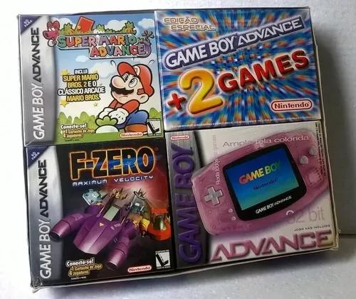 Game Boy Advance + 2 Games Lacrado Rosa Gradiente Novo