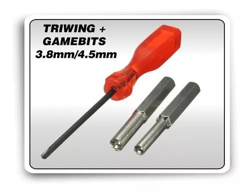 Kit Chaves Gamebit 3.8mm + 4.5mm + Triwing Gameboy Adv Snes