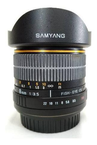 Lente Fish-eye Samyang 8mm Para Canon Aps-c