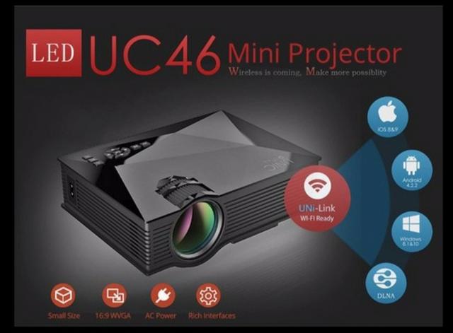 Mini Projetor Uc46 Hdmi 130 Polegadas P/ Entrega Lançamento