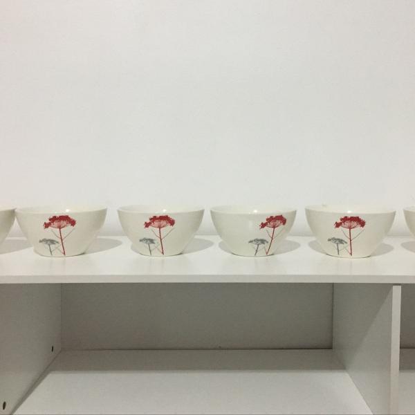 bowls orientais + vaso de porcelana
