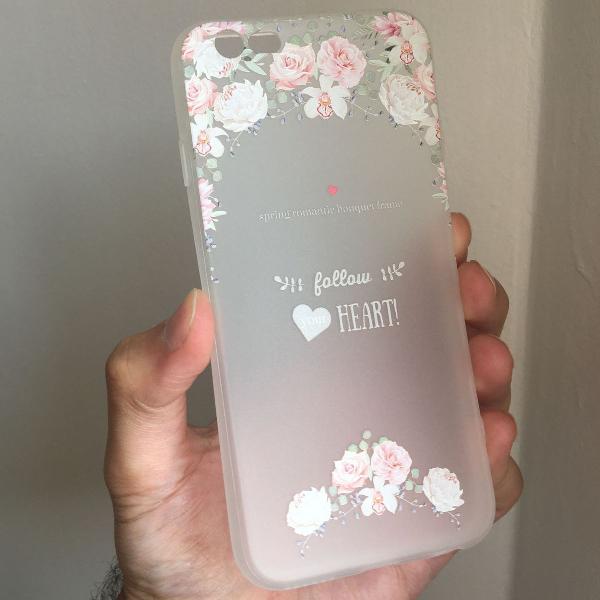 capinha silicone floral iphone 7/8