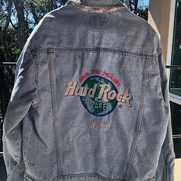 jaqueta jeans hard rock café miami