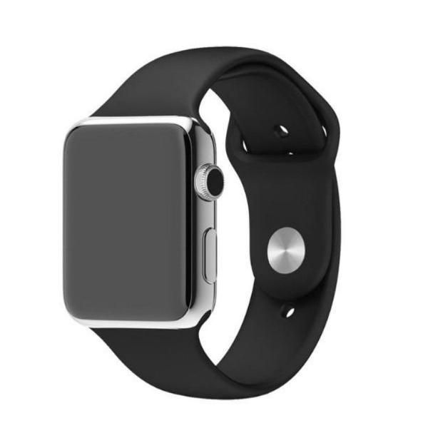 pulseira de silicone para apple watch de 42mm e 44mm - preta