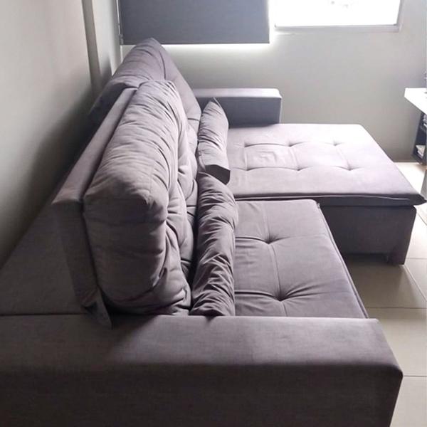 sofá retrátil e reclinável semi-novo
