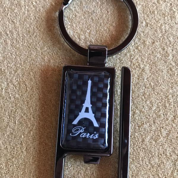 souvenir: chaveiro pontos turísticos metal paris, frança,