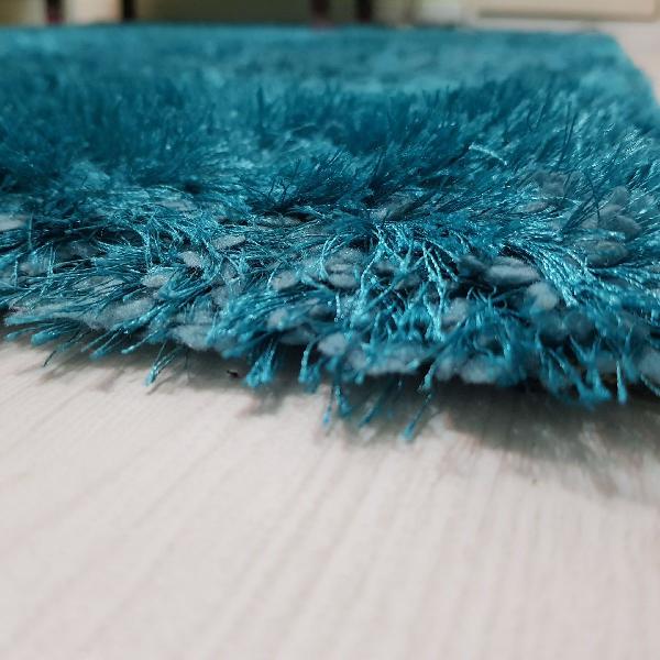 tapete SHAGGY azul turquesa novíssimo